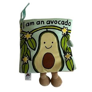 JELLYCAT Avocado Fabric Plush Baby Book Retired
